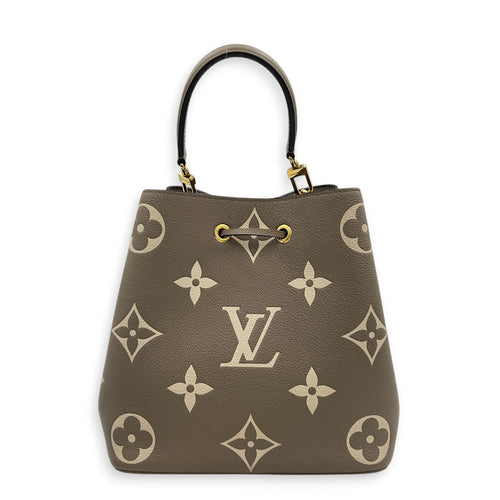 NeoNoe Bucket Bag Beige in Empreinte Leather, Gold hardware