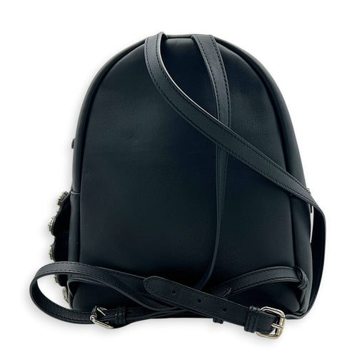By The Way Backpack Black in Calfskin, Silver hardware
