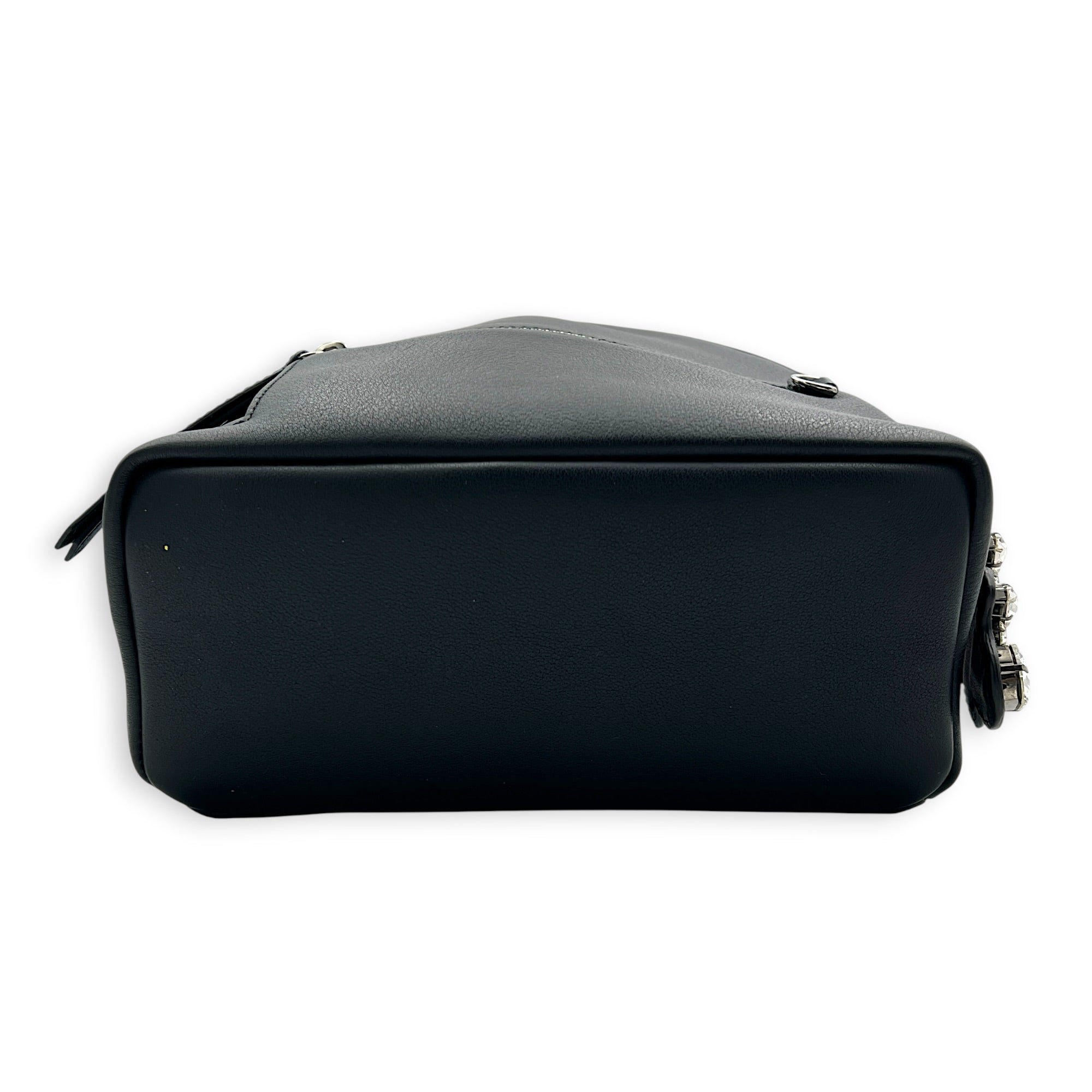 By The Way Backpack Black in Calfskin, Silver hardware