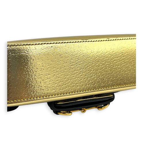 Horsebit 1955 Shoulder Bag Gold in Calfskin, Gold hardware