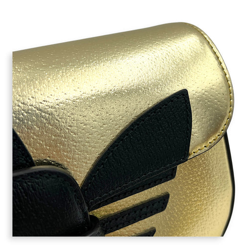 Horsebit 1955 Shoulder Bag Gold in Calfskin, Gold hardware