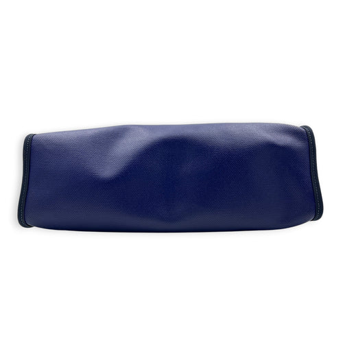 Herbag Blue in Coated Canvas, Silver hardware