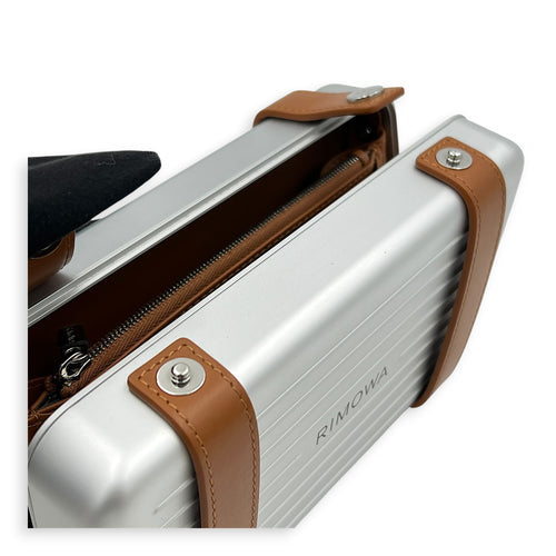 Trunk Crossbody Bag Silver in Others, Silver hardware