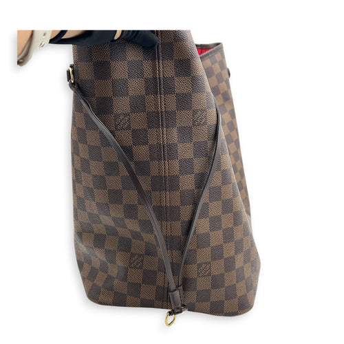 Neverfull GM Damier Ebene Tote Bag in Coated Canvas, Gold hardware
