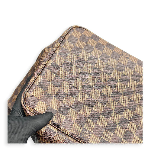 Neverfull GM Damier Ebene Tote Bag in Coated Canvas, Gold hardware