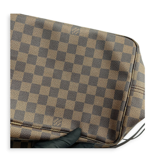 Neverfull GM Damier Ebene Tote Bag in Coated Canvas, Gold hardware