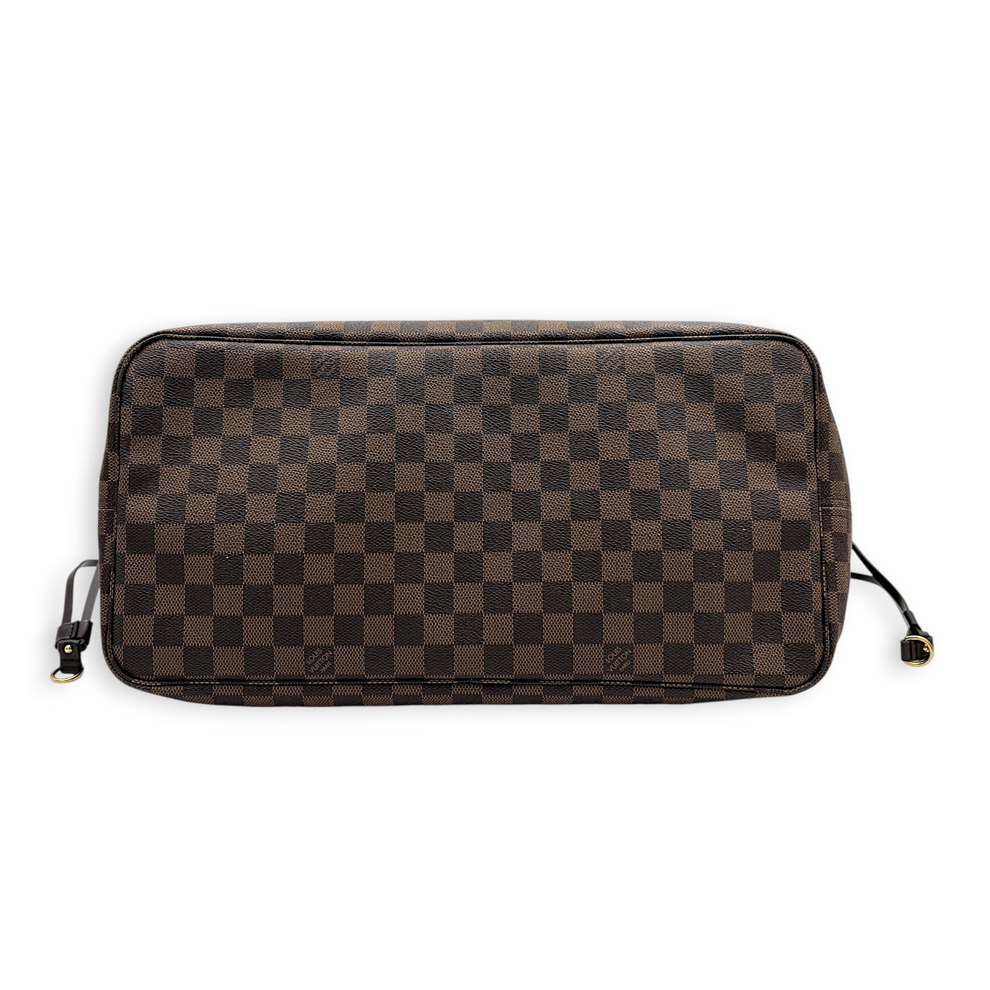 Neverfull GM Damier Ebene Tote Bag in Coated Canvas, Gold hardware