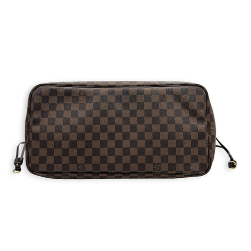 Neverfull GM Damier Ebene Tote Bag in Coated Canvas, Gold hardware