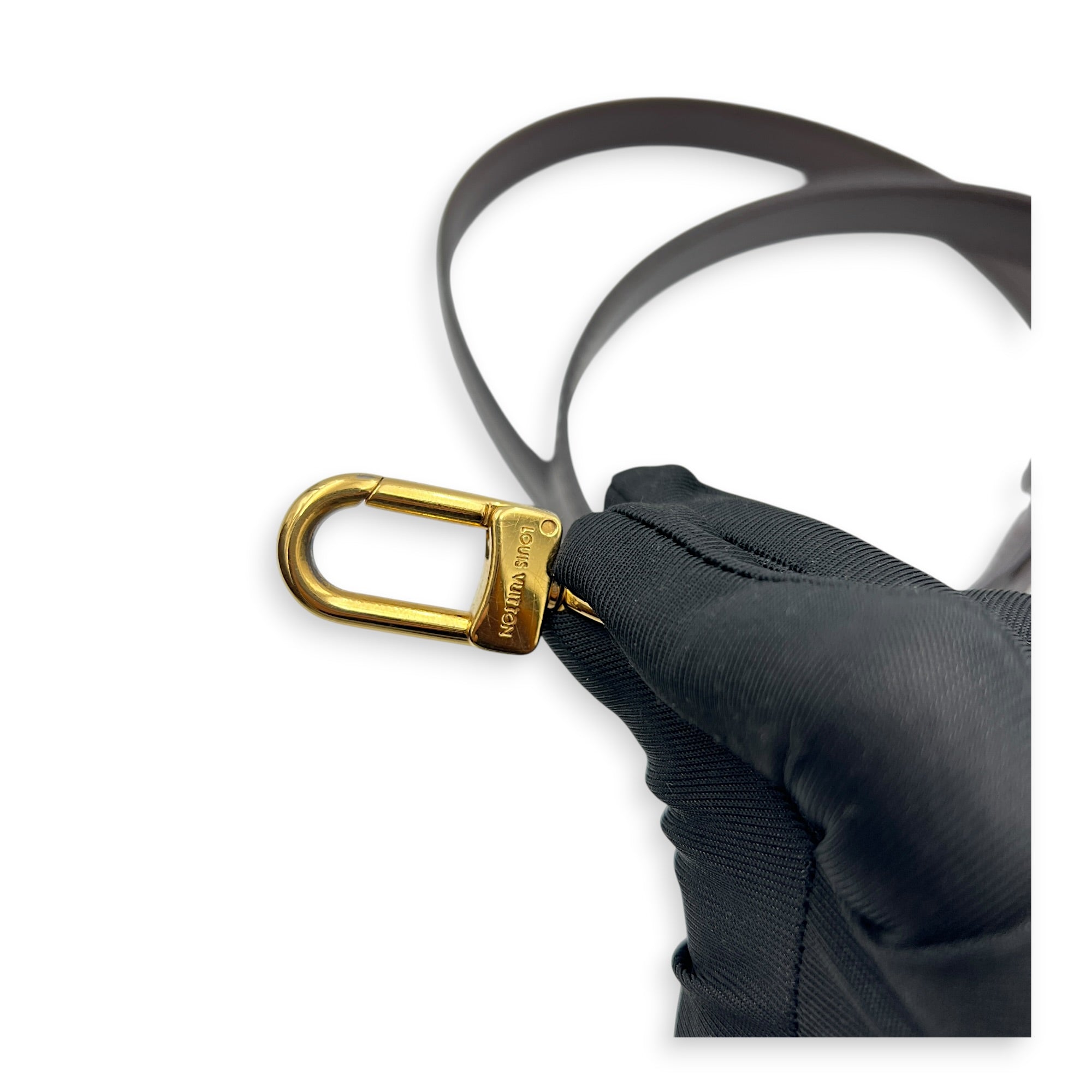 Speedy Bandouliere Top Handle Bag 30 Damier Ebene in Coated Canvas, Gold hardware