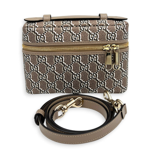 Shadow Multi-colour Vanity Bag in Coated Canvas, Gold hardware