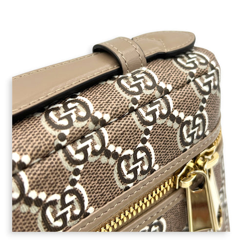 Shadow Multi-colour Vanity Bag in Coated Canvas, Gold hardware