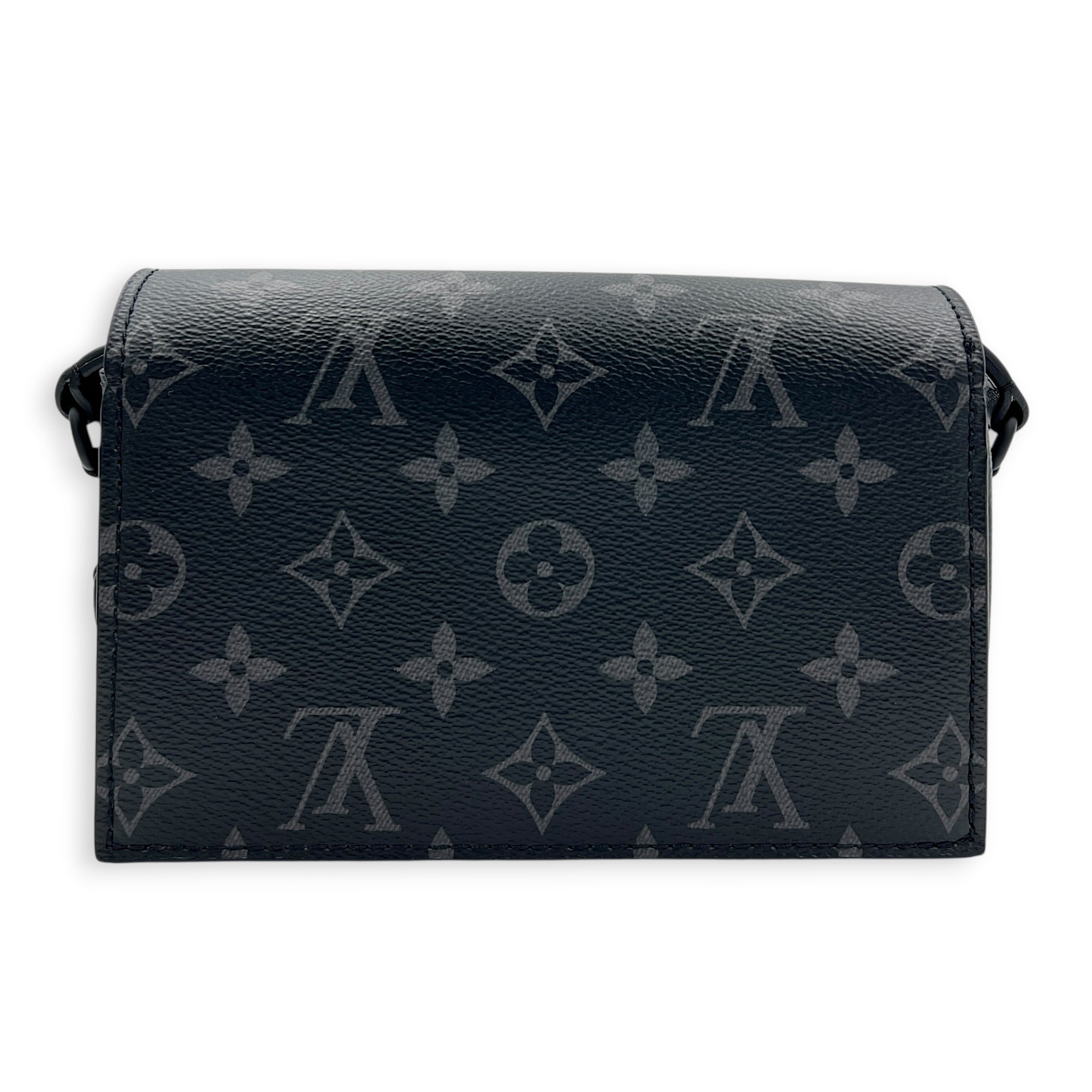 Steamer Crossbody Bag Monogram Eclipse in Monogram Coated Canvas, Gunmetal hardware