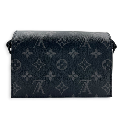Steamer Crossbody Bag Monogram Eclipse in Monogram Coated Canvas, Gunmetal hardware