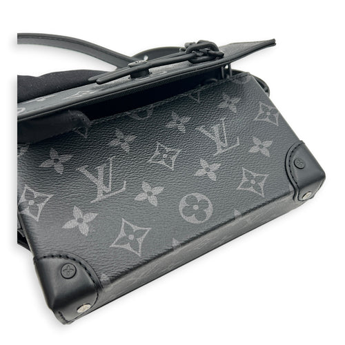 Steamer Crossbody Bag Monogram Eclipse in Monogram Coated Canvas, Gunmetal hardware