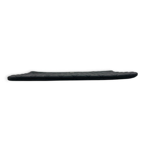 O Case Black Clutch in Caviar Leather, Light Gold hardware