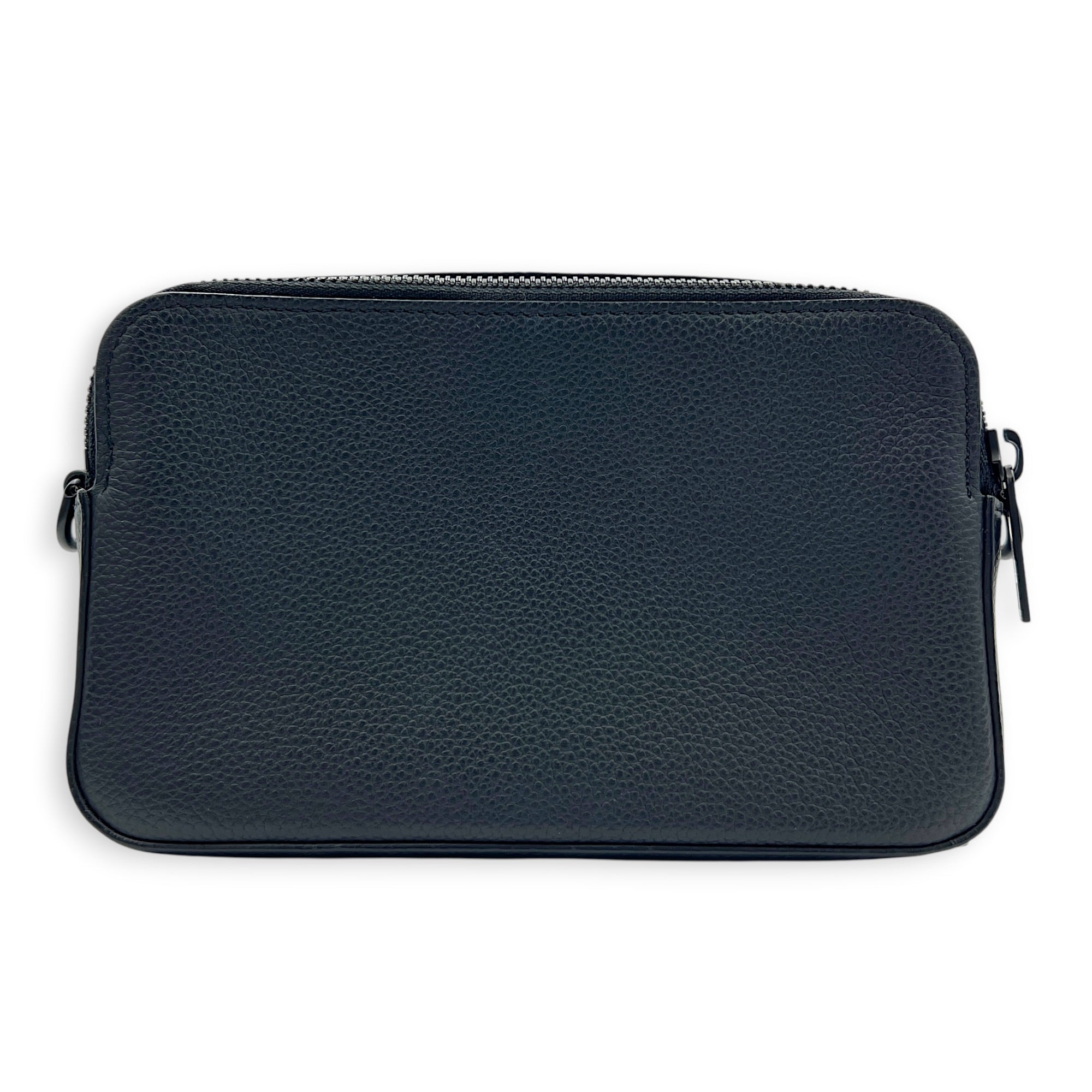 Alpha Wearable Wallet  Crossbody Bag Black in Taurillon Leather, Black hardware