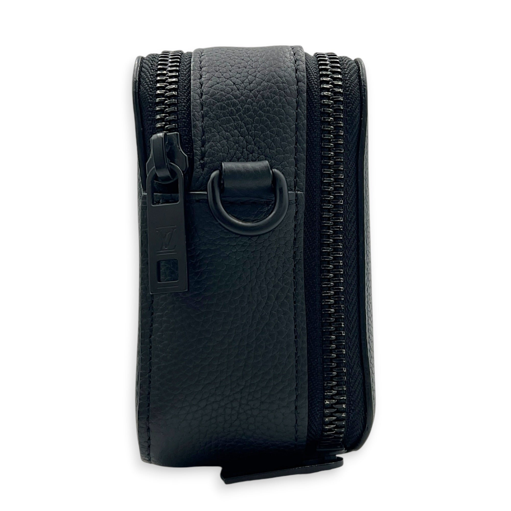 Alpha Wearable Wallet  Crossbody Bag Black in Taurillon Leather, Black hardware