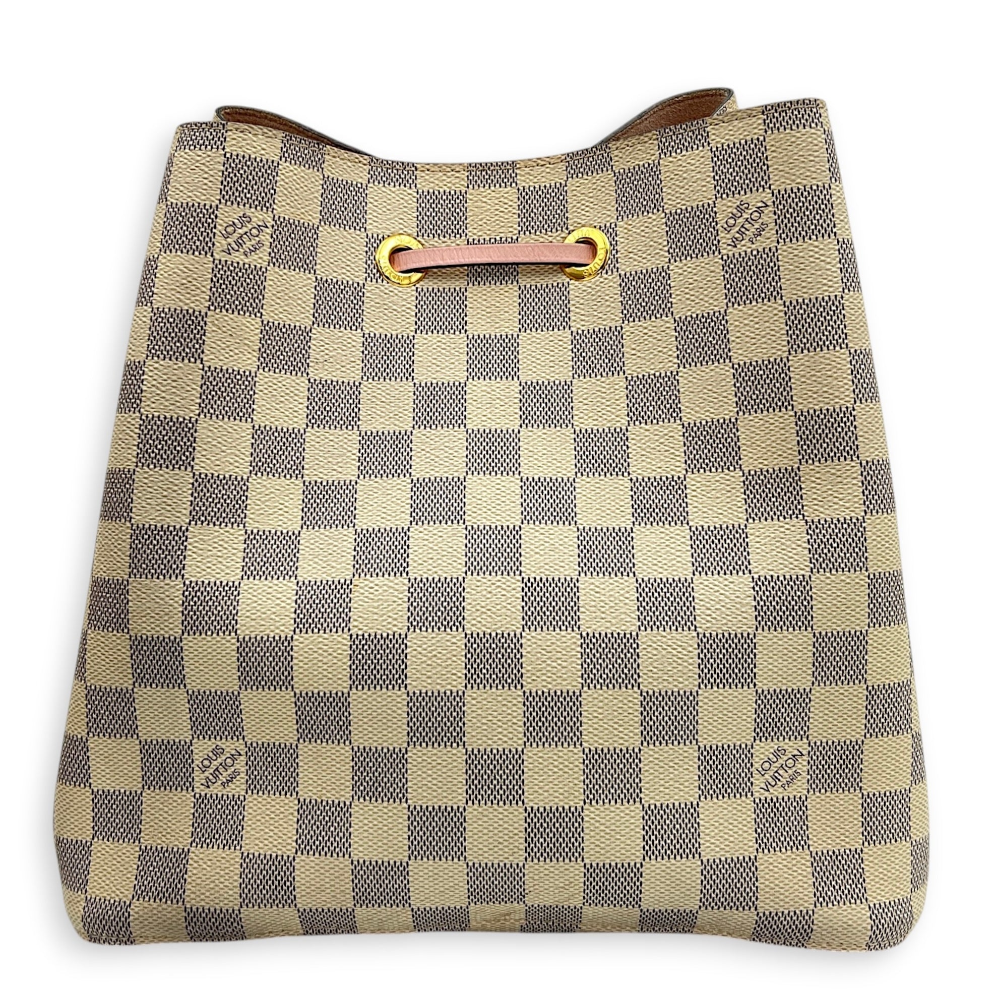 NeoNoe MM Azur Bucket Bag in Coated Canvas, Gold hardware