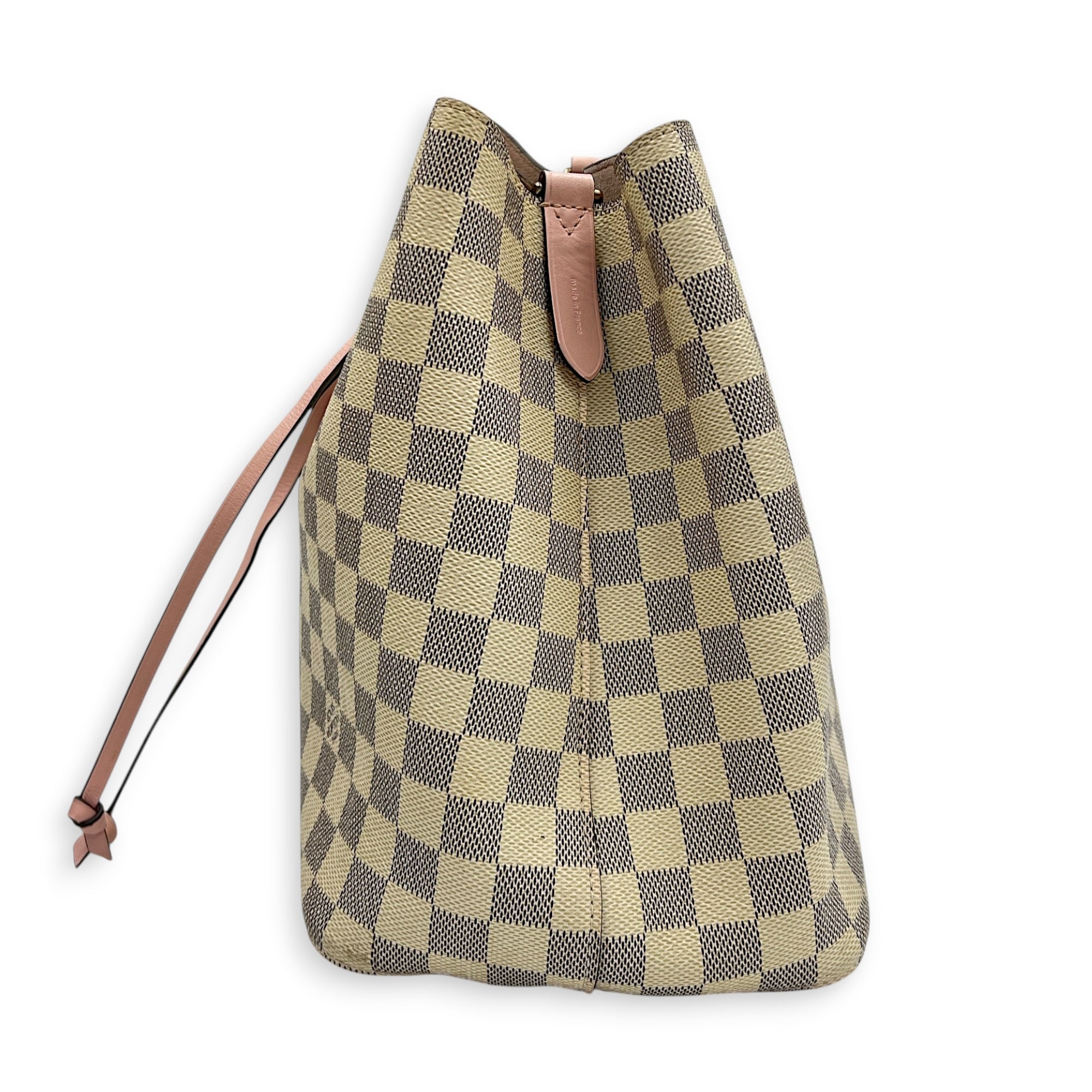 NeoNoe MM Azur Bucket Bag in Coated Canvas, Gold hardware