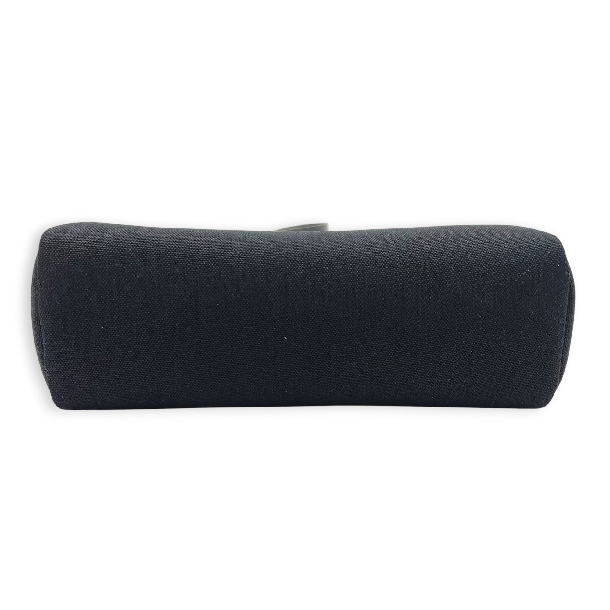 Herbag 31 Black Top Handle Bag in Canvas, Palladium hardware