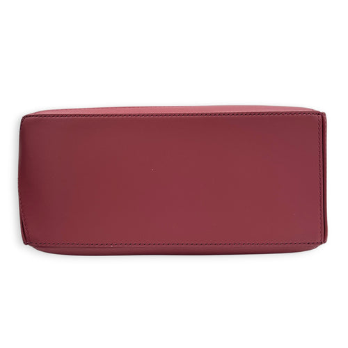 Puzzle Shoulder Bag Small Raspberry in Calfskin, Monochrome hardware