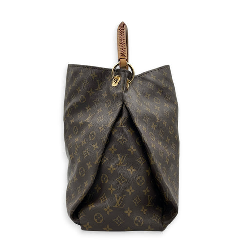 Artsy Shoulder Bag GM Brown in Monogram Coated Canvas, Gold hardware