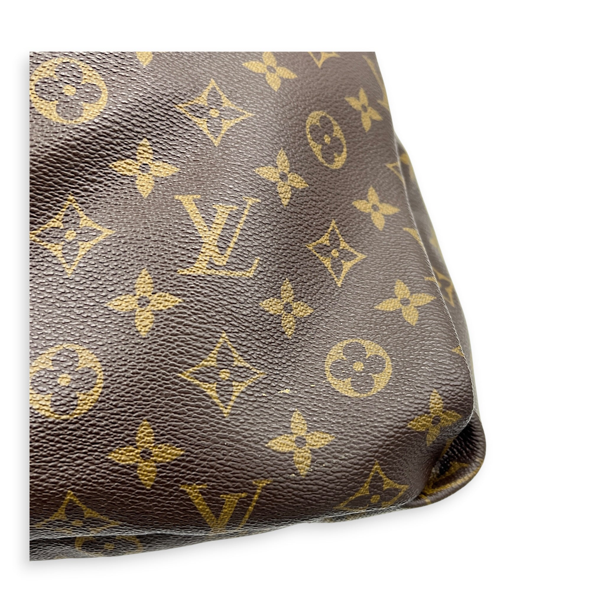Artsy Shoulder Bag GM Brown in Monogram Coated Canvas, Gold hardware