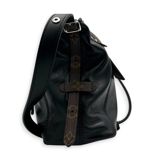 Carryall East West Shoulder Bag Noir in Calfskin, Silver hardware