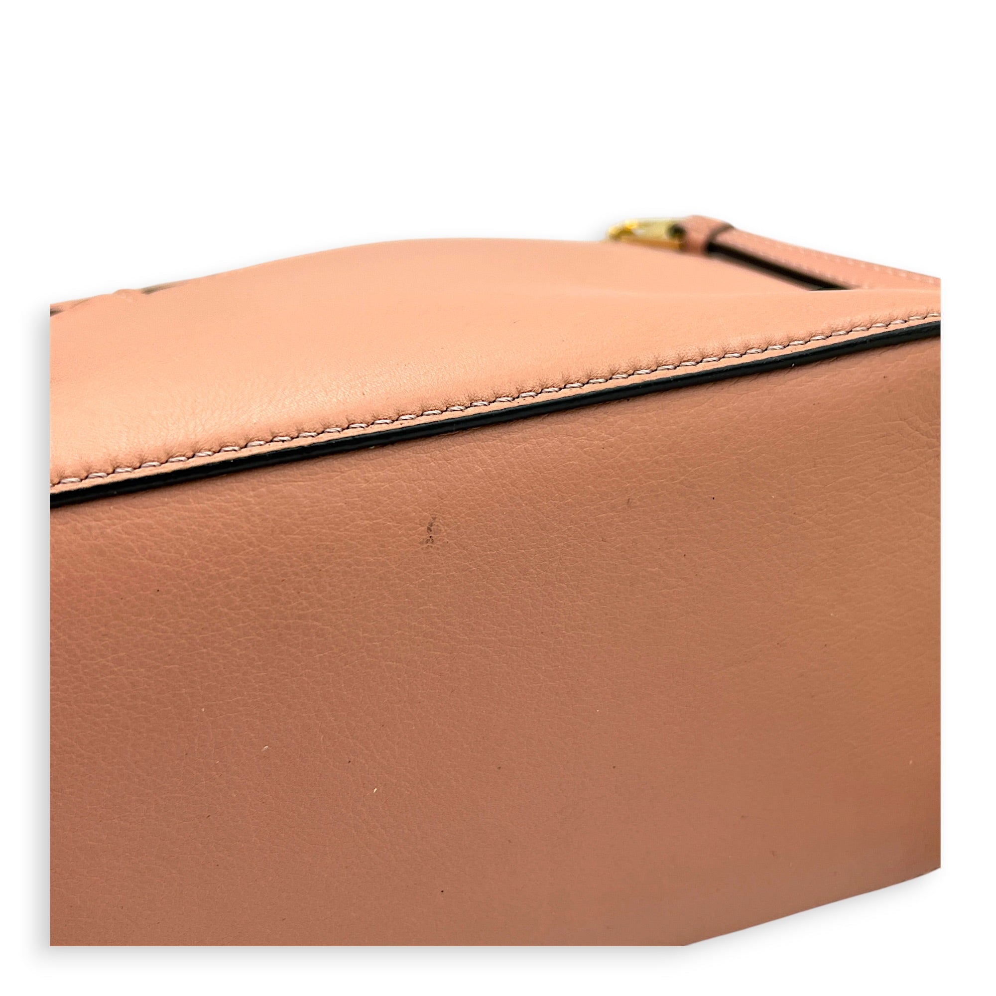 Puzzle Top Handle Bag Small Blush in Calfskin, Gold hardware