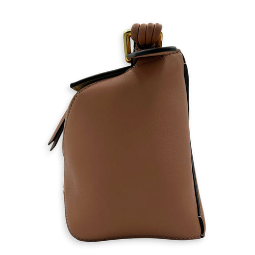 Puzzle Top Handle Bag Small Blush in Calfskin, Gold hardware