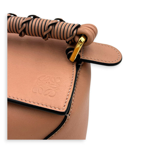 Puzzle Top Handle Bag Small Blush in Calfskin, Gold hardware