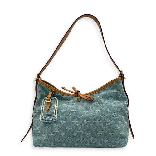 Carryall Tote Bag PM Denim Blue in Denim, Gold hardware