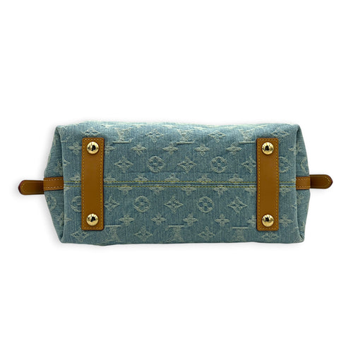 Carryall Tote Bag PM Denim Blue in Denim, Gold hardware