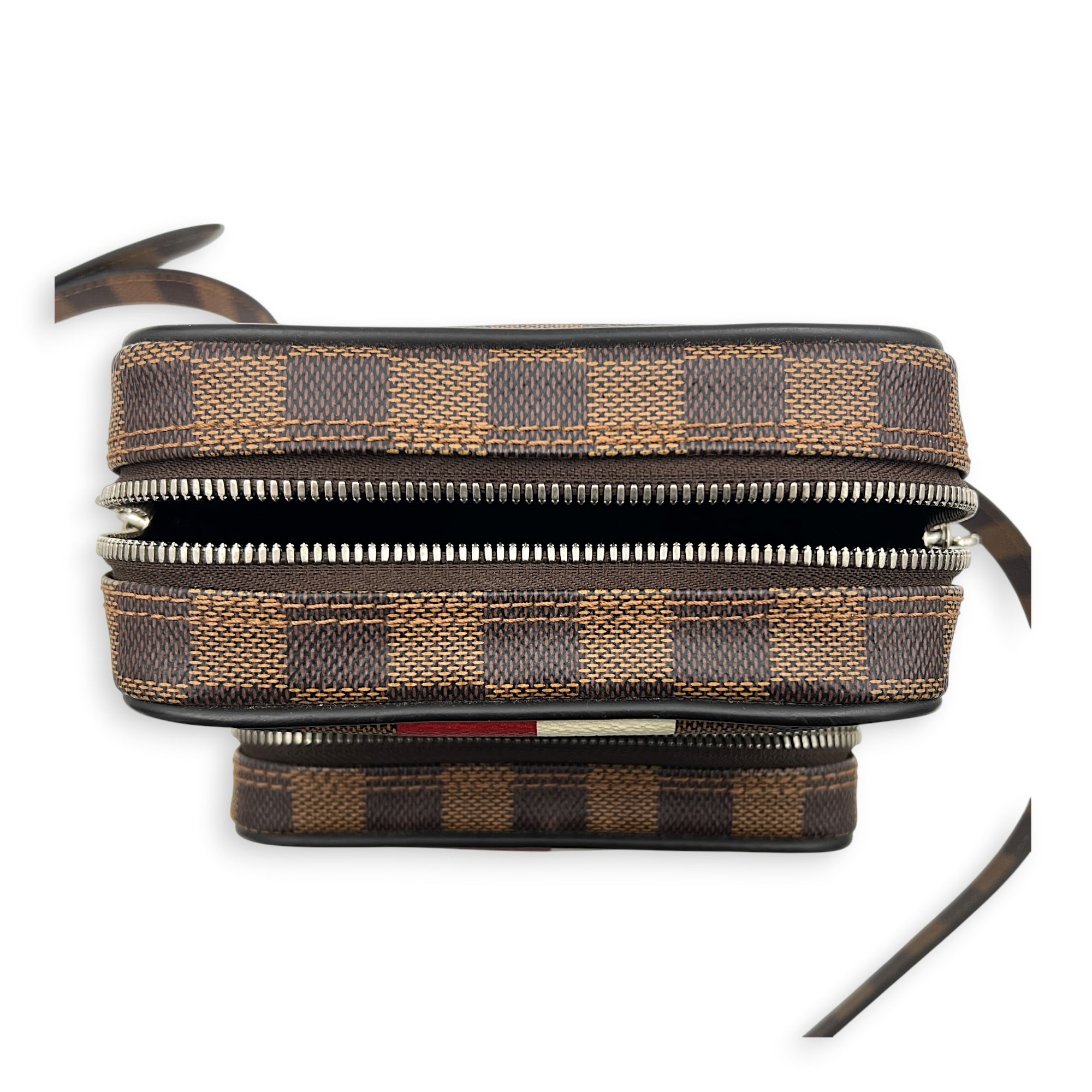 x Chapman Brothers Savane Amazon Rhinoceros Crossbody Bag Brown, Silver hardware