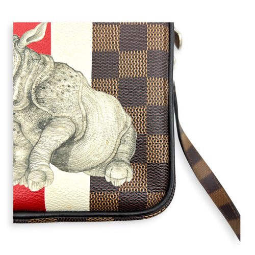 x Chapman Brothers Savane Amazon Rhinoceros Crossbody Bag Brown, Silver hardware