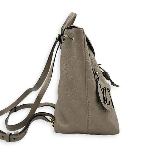 Montsouris Backpack Beige in Monogram Empreinte Leather, Gold hardware