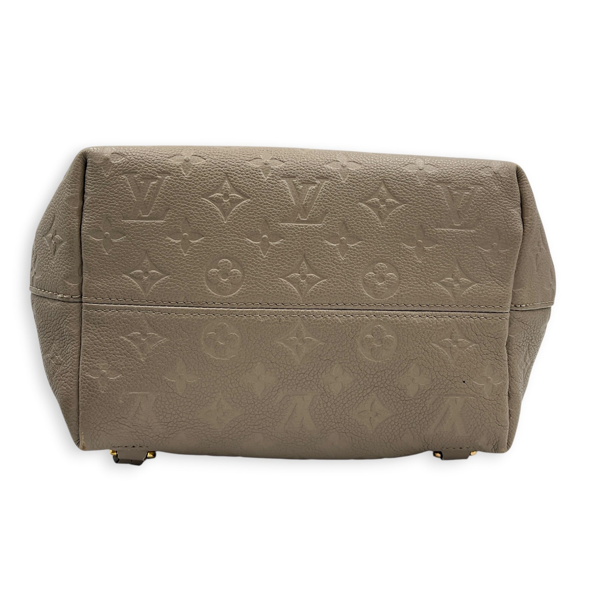 Montsouris Backpack Beige in Monogram Empreinte Leather, Gold hardware