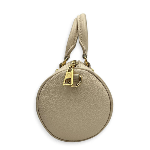 Papillon Shoulder Bag BB White in Monogram Empreinte Leather, Gold hardware