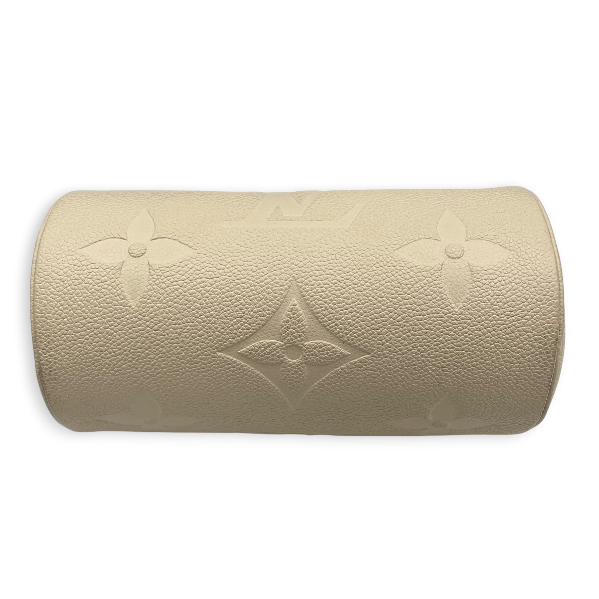 Papillon Shoulder Bag BB White in Monogram Empreinte Leather, Gold hardware