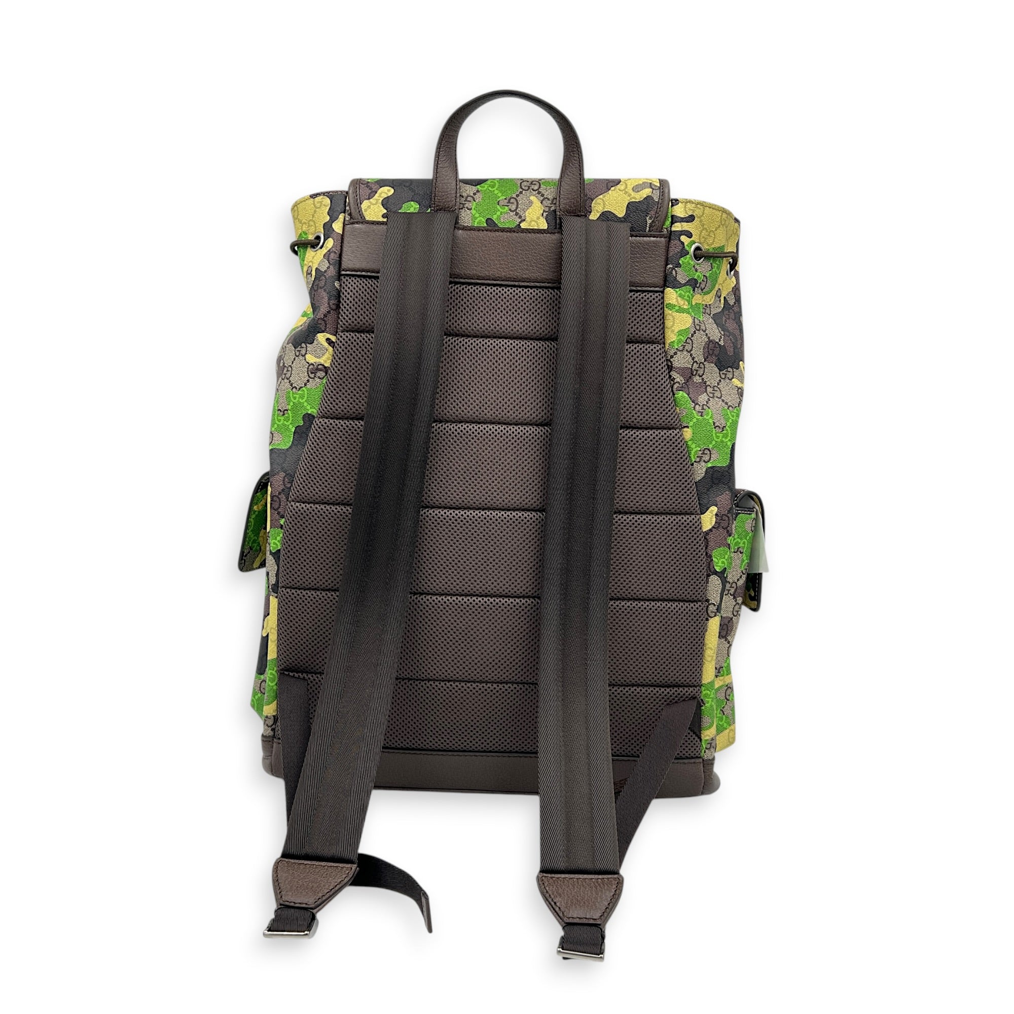 GG Camouflage Backpack Large Multi-colour in Coated Canvas, Gold hardware