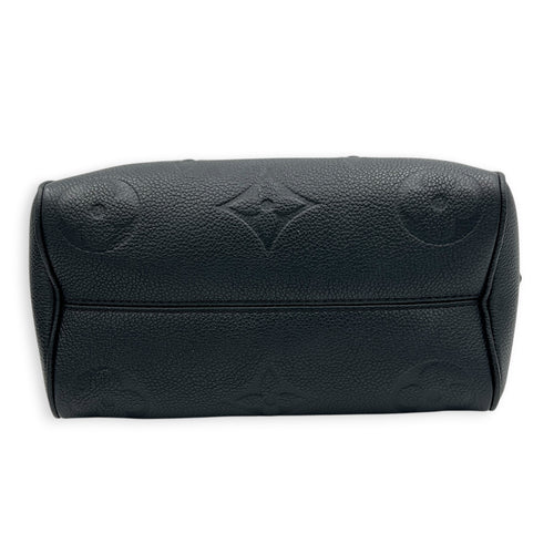 Speedy Bandouliere 20 Black Top Handle Bag in Empreinte Leather, Gold hardware