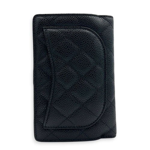 CC Wallet Black in Caviar Leather