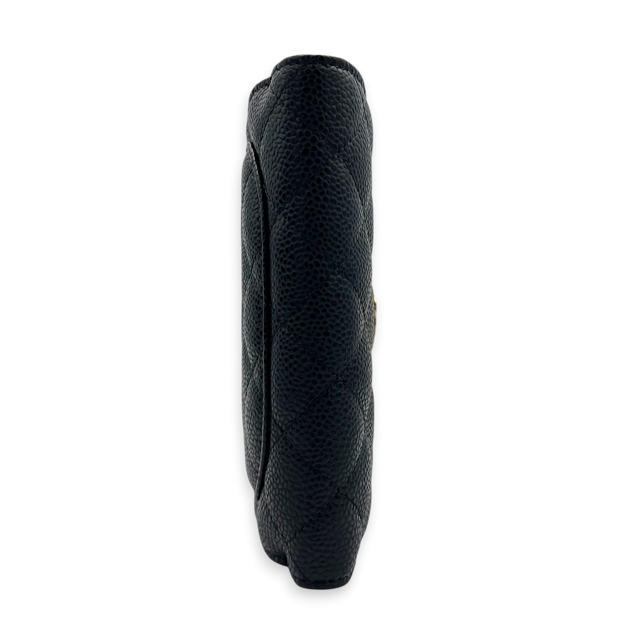 CC Wallet Black in Caviar Leather