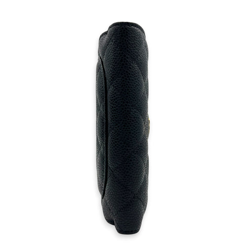 CC Wallet Black in Caviar Leather