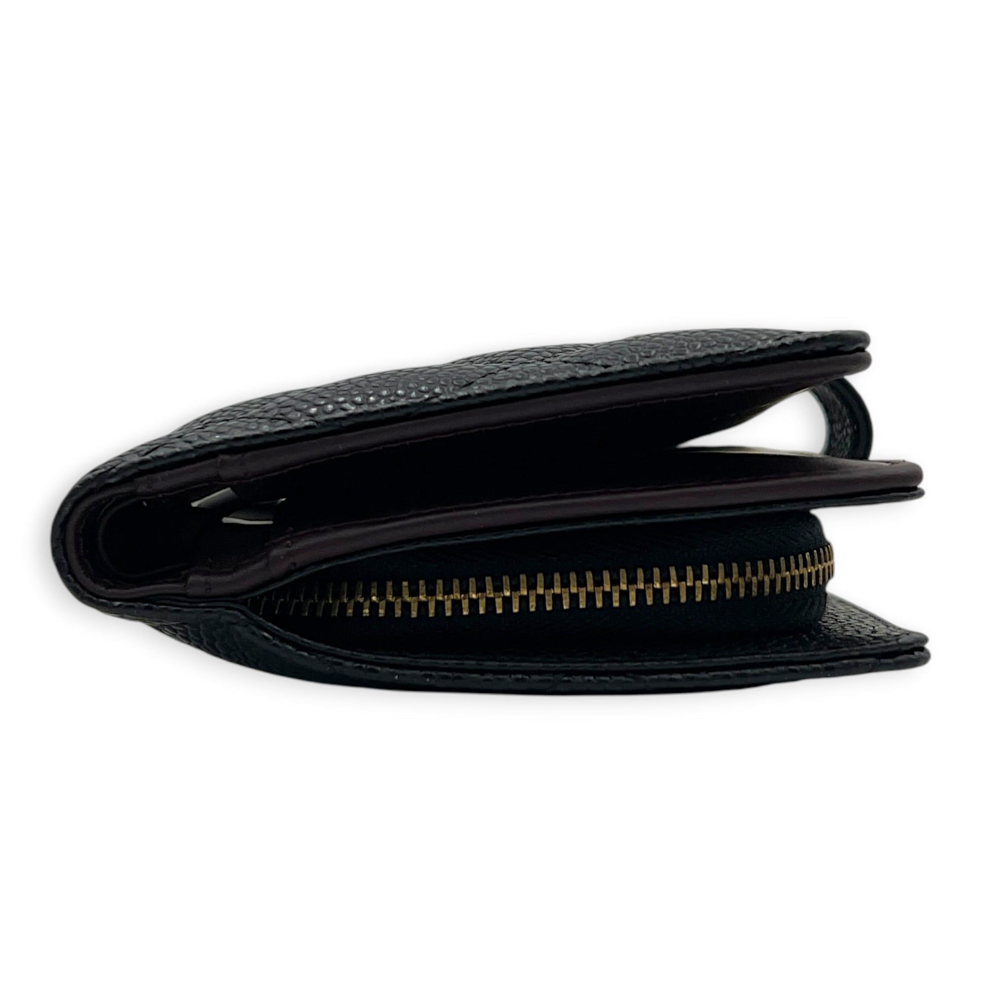 CC Wallet Black in Caviar Leather