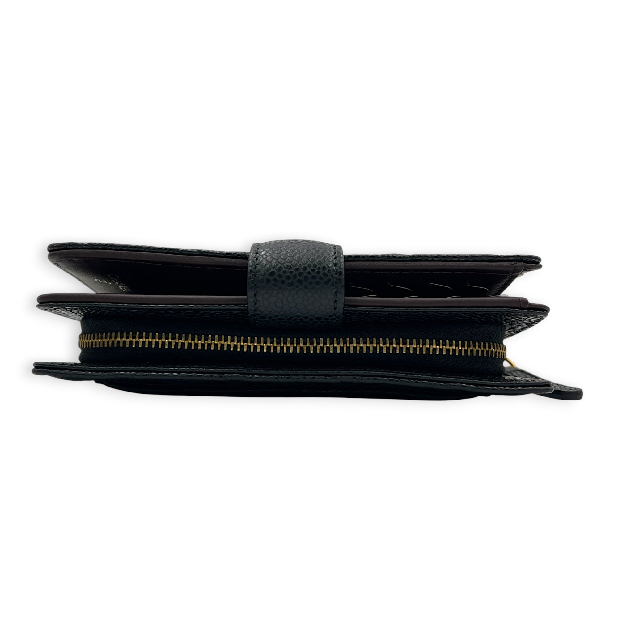 CC Wallet Black in Caviar Leather