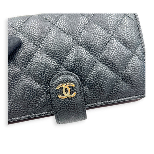 CC Wallet Black in Caviar Leather