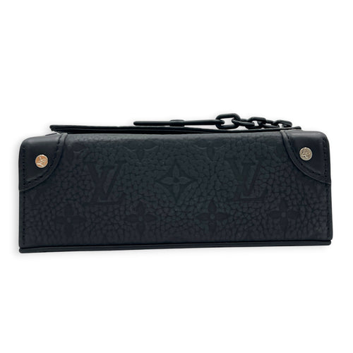 Steamer Crossbody Bag Black in Calfskin, Monochrome hardware