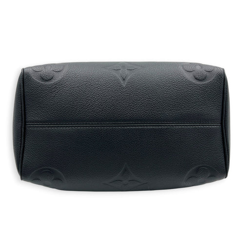 Speedy Bandouliere 25 Black Top Handle Bag in Empreinte Leather, Gold hardware