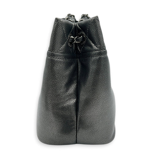 Timeless CC Tote Bag Silver in Caviar Leather, Silver hardware